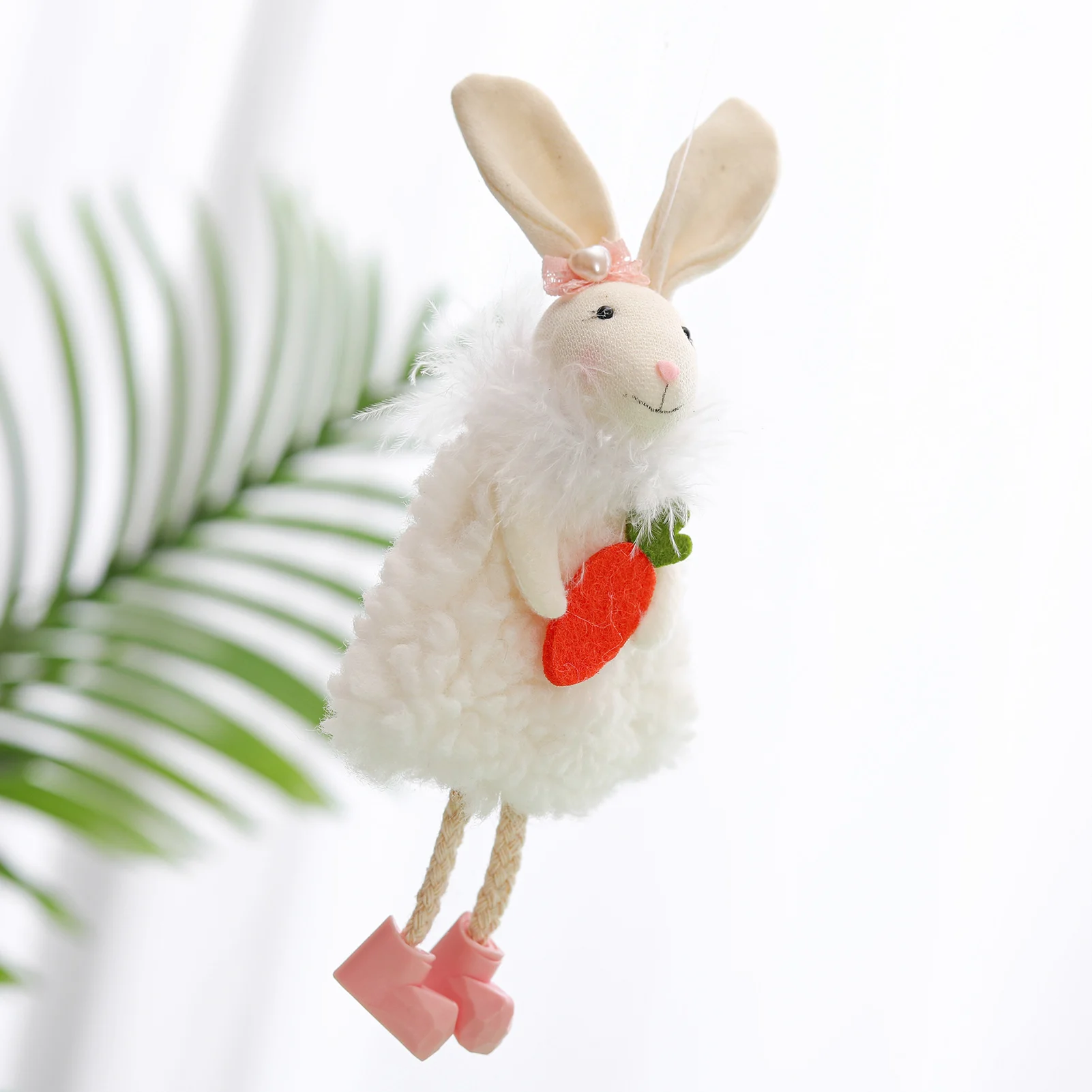 

Пасхальные украшения для деревьев, семейное пасхальное украшение для домашнего праздника, милый Пасхальный кролик, кукла с яйцом и морковк...