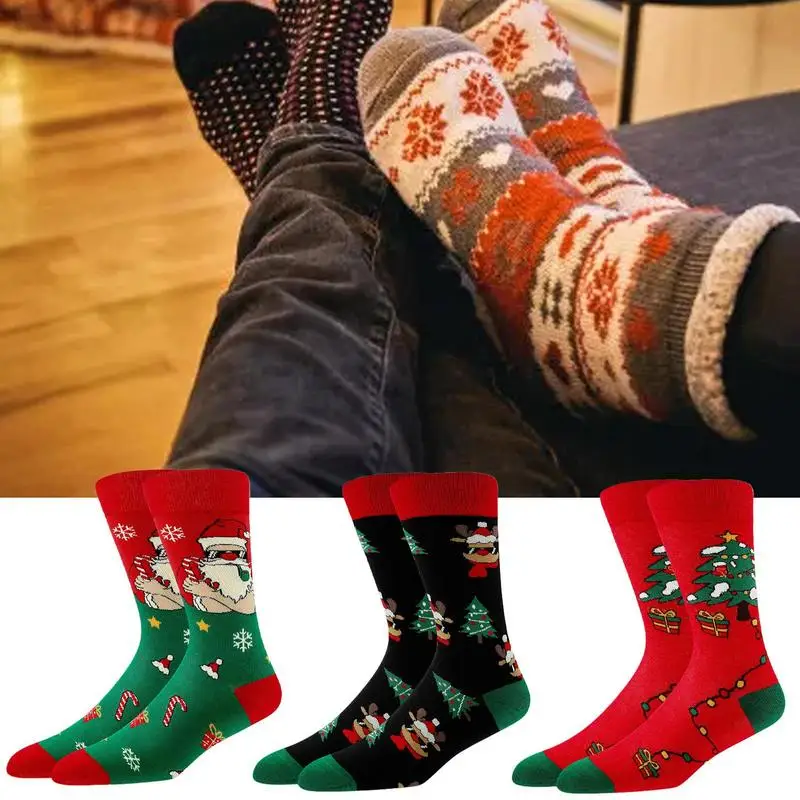 Рождественские чулки рождественская елка платье Санта-Клауса мягкие носки для
