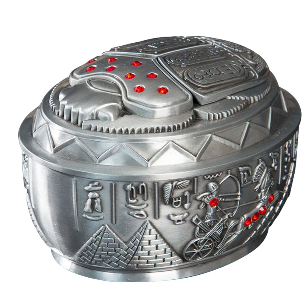 

Zinc Alloy Ashtray Egyptian Beetle Shaped Ashtray Retro Ashtray Tabletop Ashtray Decor for Decoration Living Room Restaurant