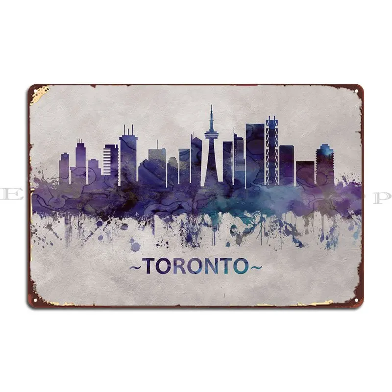 

Торонто Канада Skyline металлический знак ржавый гараж бар дизайн кинотеатра оловянный знак плакат