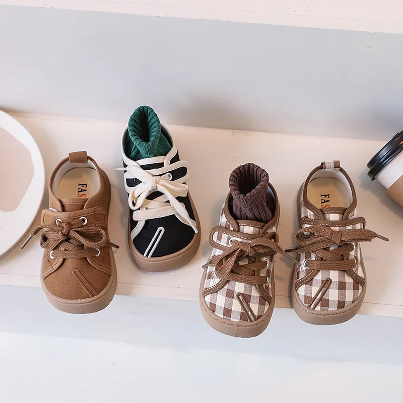 

Кроссовки Детские парусиновые, Брендовые спортивные, массивные, коричневые, для начинающих ходить мальчиков, на осень