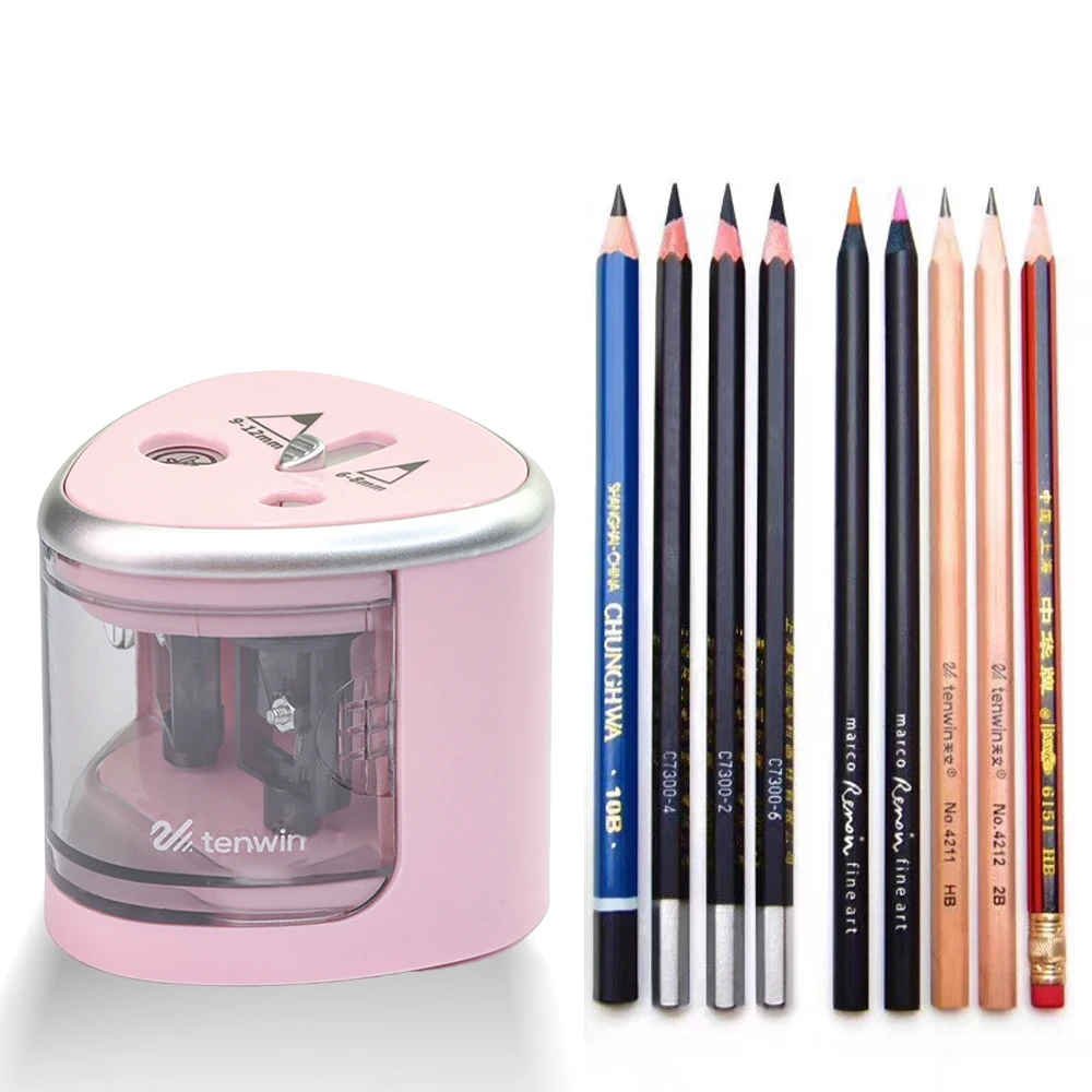

Cute Cartoon Electric Double Hole Pencil Sharpener Automatic Pencil Sharpener 6-12mm Pencils Color Pencils Automatic Sharpener