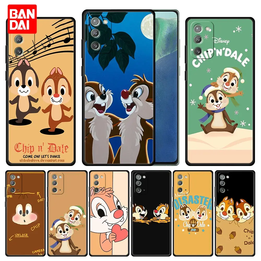 

Cover Case for Samsung Galaxy Note 20 10 9 8 S21 S20 FE Plus Ultra Lite 4G 5G Shell Bag Soft Disney Chip 'N' Dale Cartoon