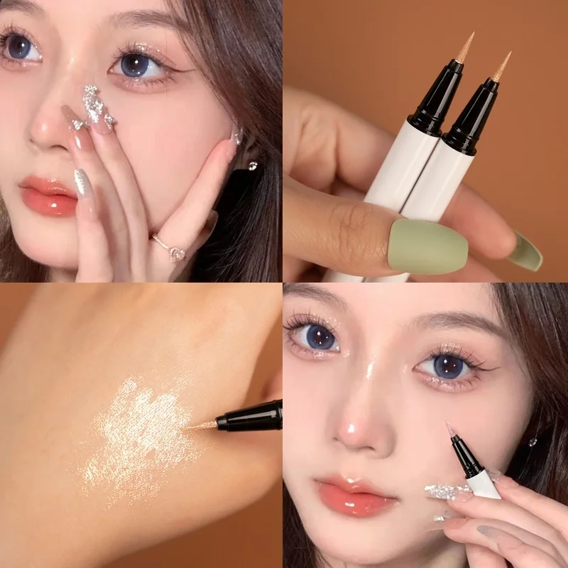 

Makeup Highlight Eyeliner Waterproof Lying Silkworm Pen Brighten Color Rendering Pink Rose Diamond High Gloss Eyeshadow Cosmetic