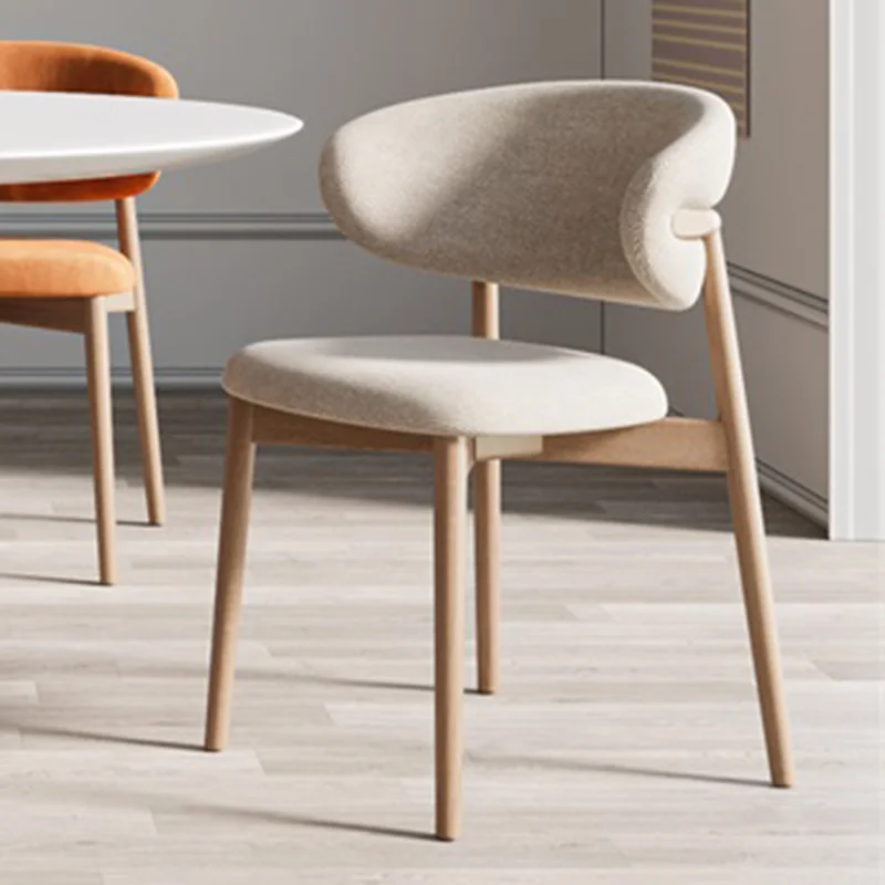 

Replica Designer Dining Chairs Modern Nordic Ergonomic Luxury Dining Chair Leisure Leathr Wooden Silla Comedor Home Furniture