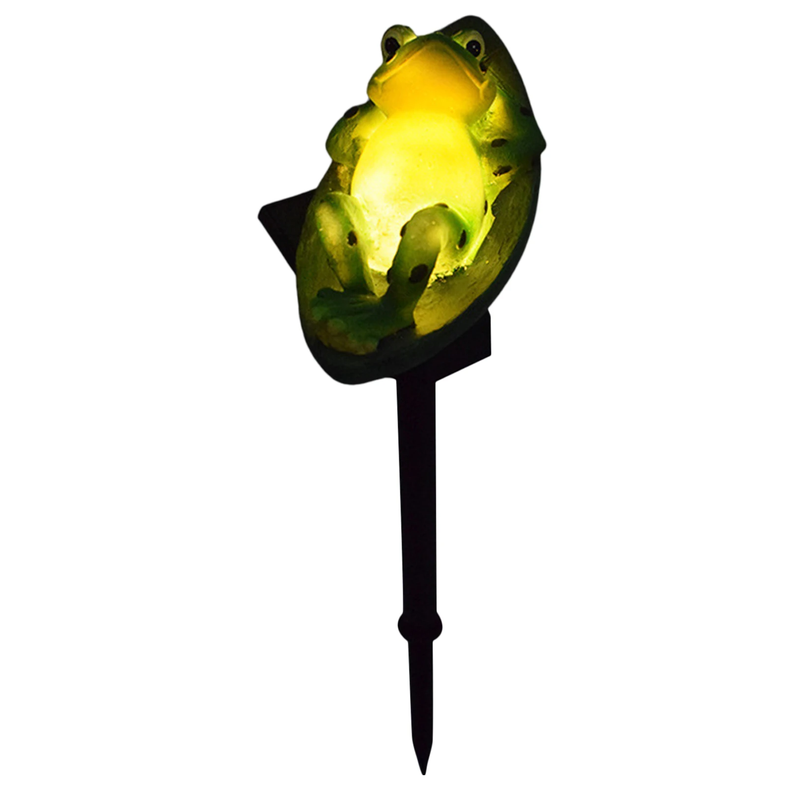 Garden Solar Stake Lights Frog Garden Frog Figurine Resin Statue Outdoor Stake Light Outdoor Decorative LED Light With Auto On