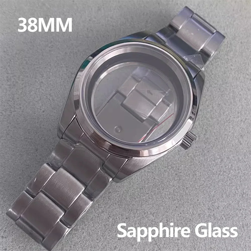 

For GMT NH34 Movement 38mm Sapphire Glass Case, Luxury Automatic Mechanical Watch Case Strap, for NH35 NH36 Movement 31mm Dial