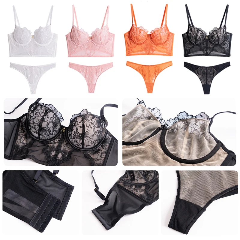 Сексуальное ультратонкое нижнее белье Женский Топ из двух частей женское с