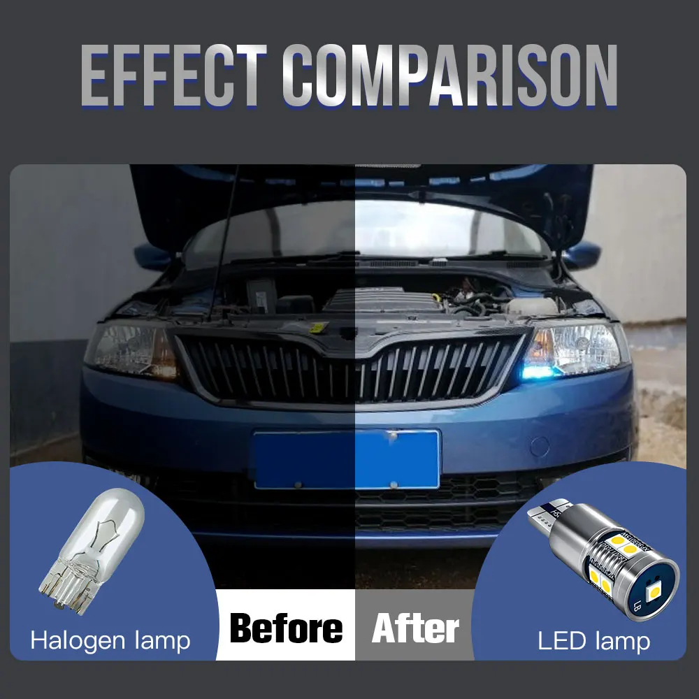 2 шт. W5W T10 Светодиодные парковочные огни габаритные Canbus для Land Rover Discovery LR2 3 LR3 4 LR4