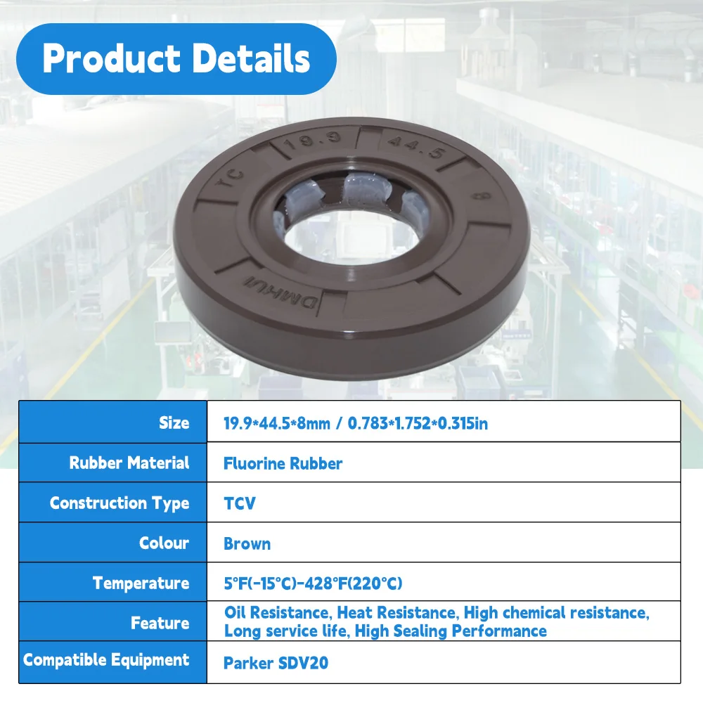 Масляное уплотнение высокого давления DMHUI 19 9x44 5x8 мм Уплотнители для Паркера