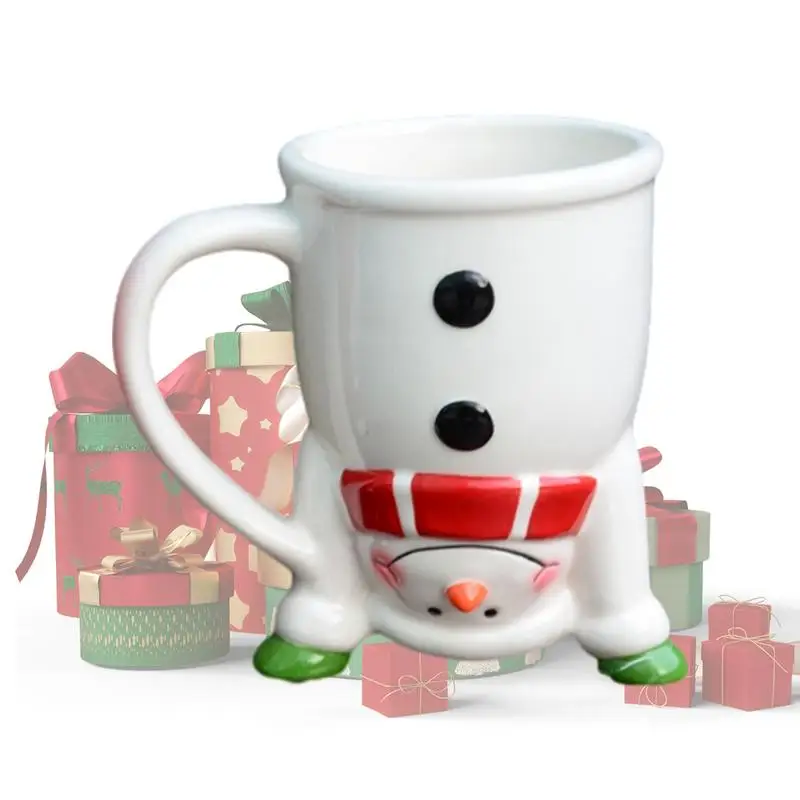 

Рождественские кружки с Санта-Клаусом, чашки с снеговиком, керамические чашки с ручками | Праздничная посуда для напитков какао, праздничные питьевые кружки для детей