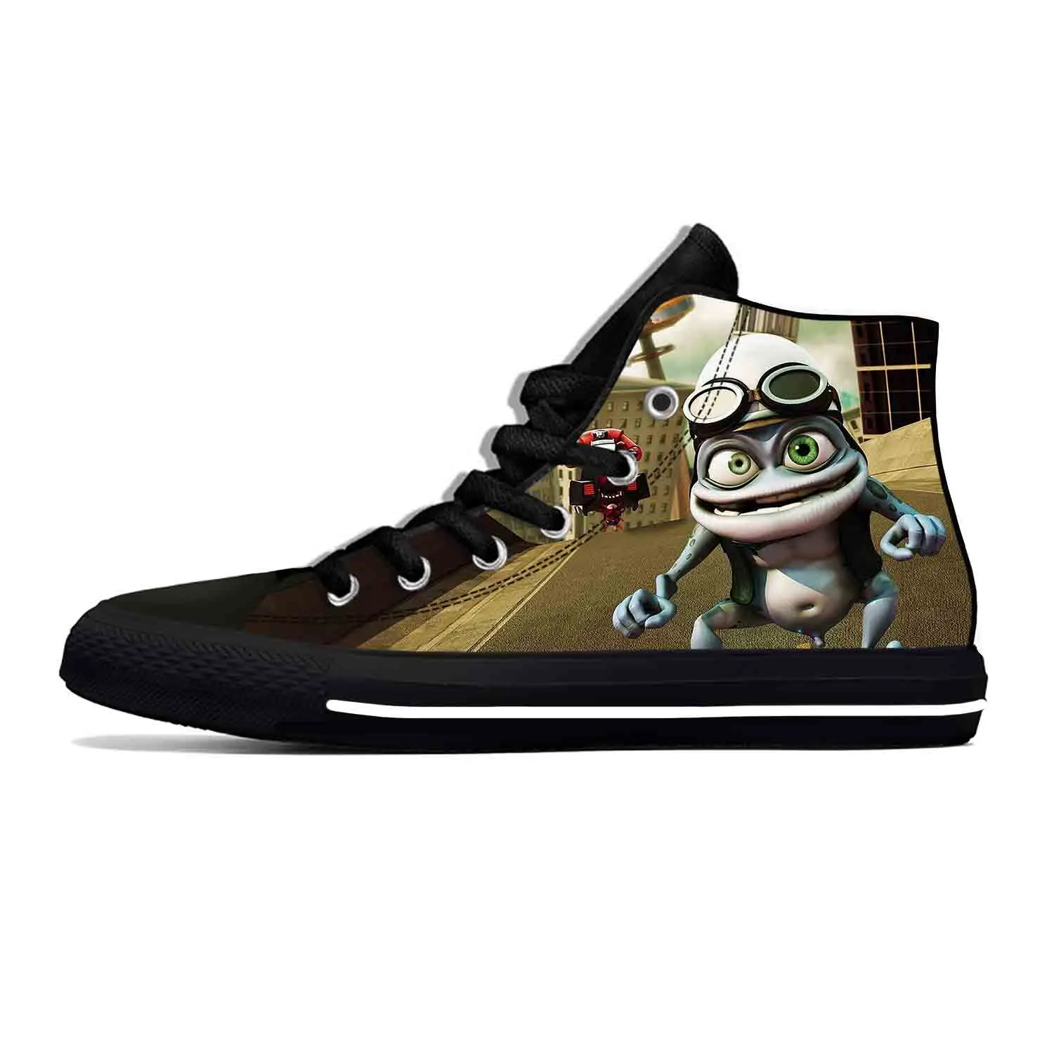 

Anime Cartoon Manga Comic Music Crazy Frog Funny Casual Cloth Shoes High Top Lightweight Breathable 3D Print Men Women Sneakers