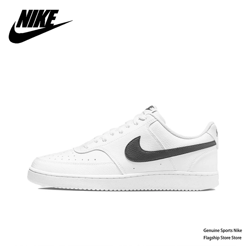 

Оригинальные мужские кроссовки Nike Court Vision 1 Low Next Nature, Нескользящие кроссовки с низким верхом, белые, черные