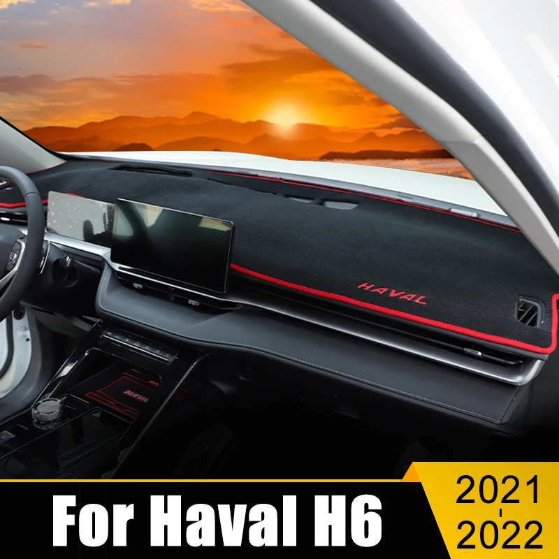 

For Haval H6 3th Gen 2021 2022 Car Dashboard Avoid Light Pads Instrument Platform Desk Cover Mats Carpets Anti-UV Accessories