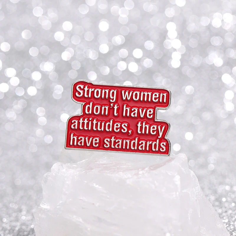 Сильные женщины не делают они статики эмалированная булавка классическая брошь