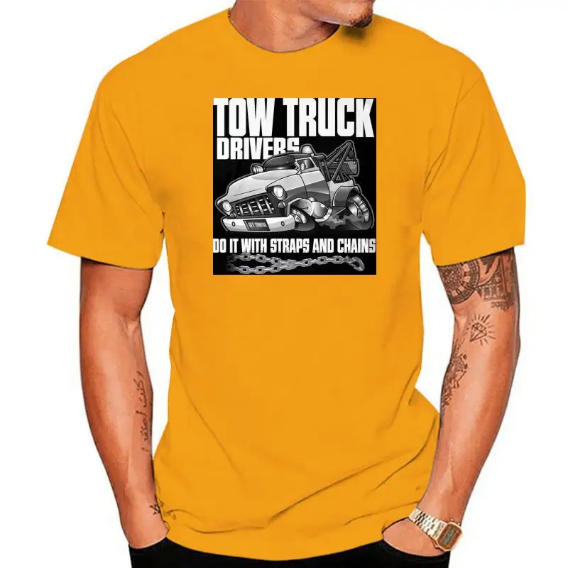 

Men T Shirt Tow truck driver straps Women tshirt