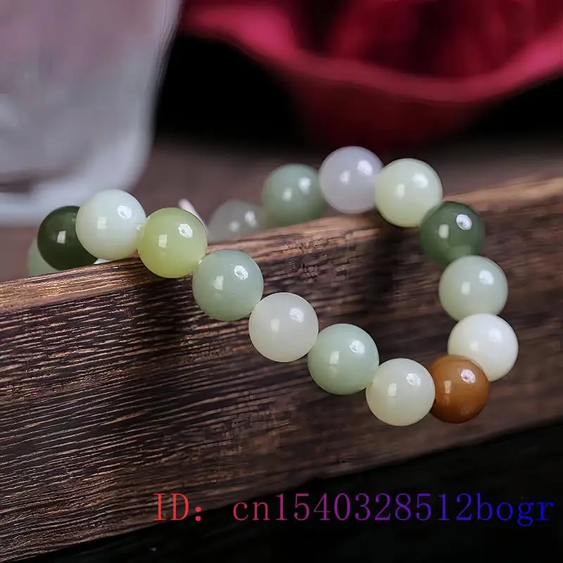 Браслет из нефритовых бусин Hetian натуральный нефритовый резной Шарм дизайнерский