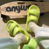 ins fashion green slippers female summer outside eva non slip deodorant beach sandals for women candy color cute shoes