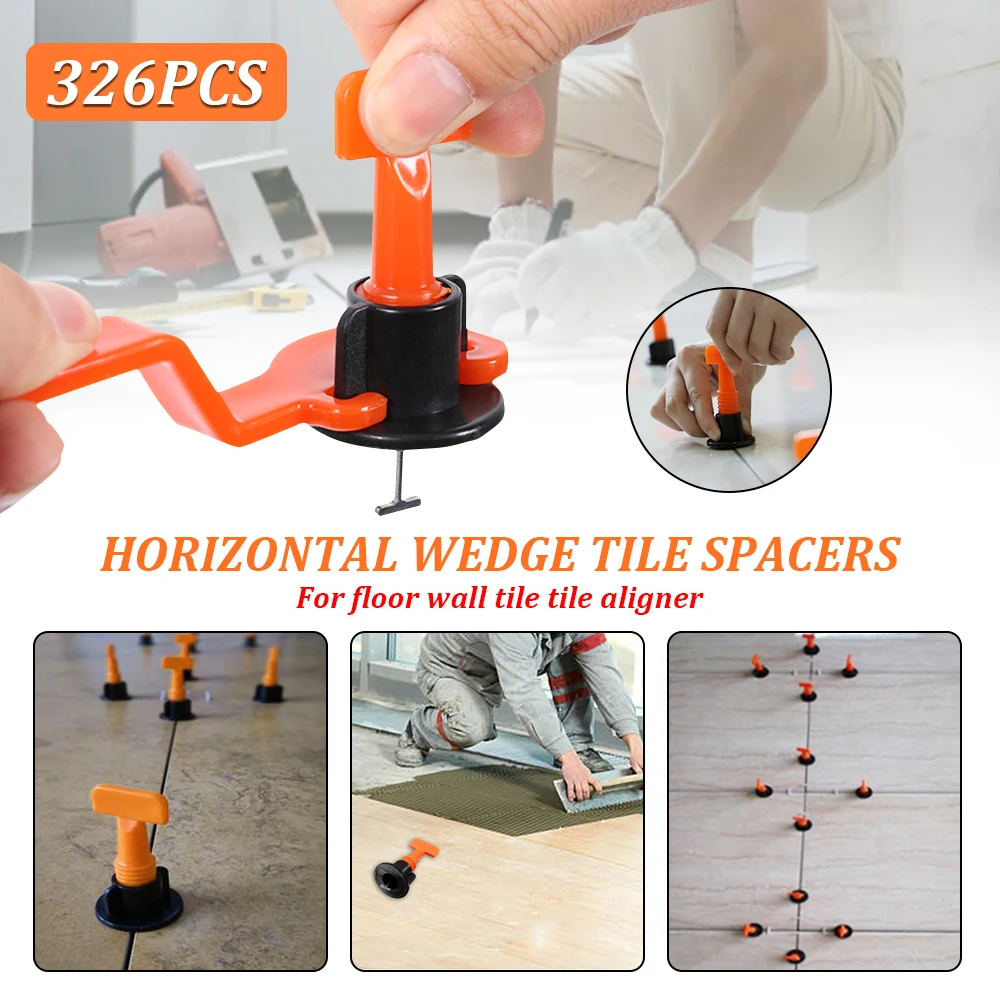 

300+25+1 Piece Tile Leveling System Tile Carrelage Laying Horizontal Wedge Alignment Spacer Leveler Locator Clamp Floor Wall