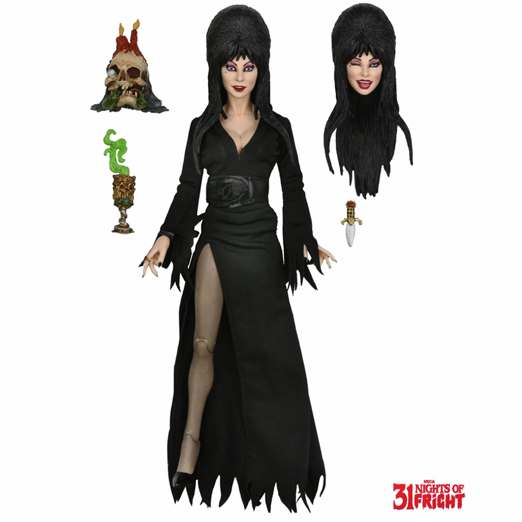 Экшн-фигурка Unpleasant Dreams Elvira 40 лет хозяйка темноты 8 дюймов оригинальная NECA 31 Nights Of