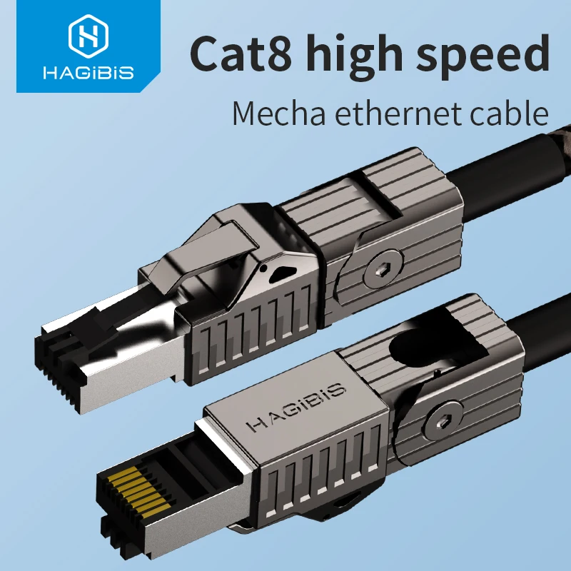 

6960 NO.2Hagibis Cat8 Ethernet Kabel Super Speed RJ45 Netwerk Kabel 40Gbps Patch Cord S/Ftp Cat 8 Lan Met legering Connector
