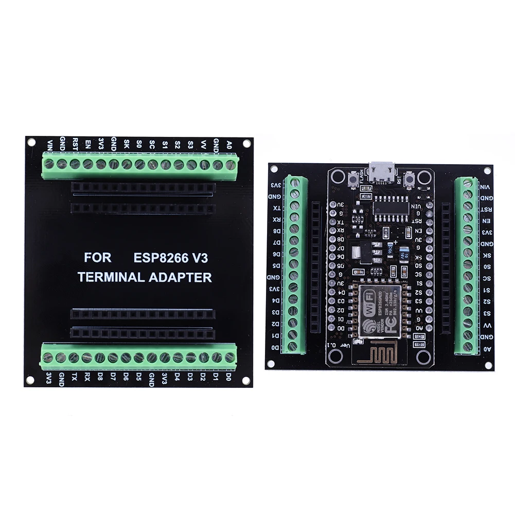 Макетная плата ESP8266 NodeMcu Lua WIFI V3 CH340 GPIO 1 в 2, макетный модуль, двухслойная зеркальная макетная плата