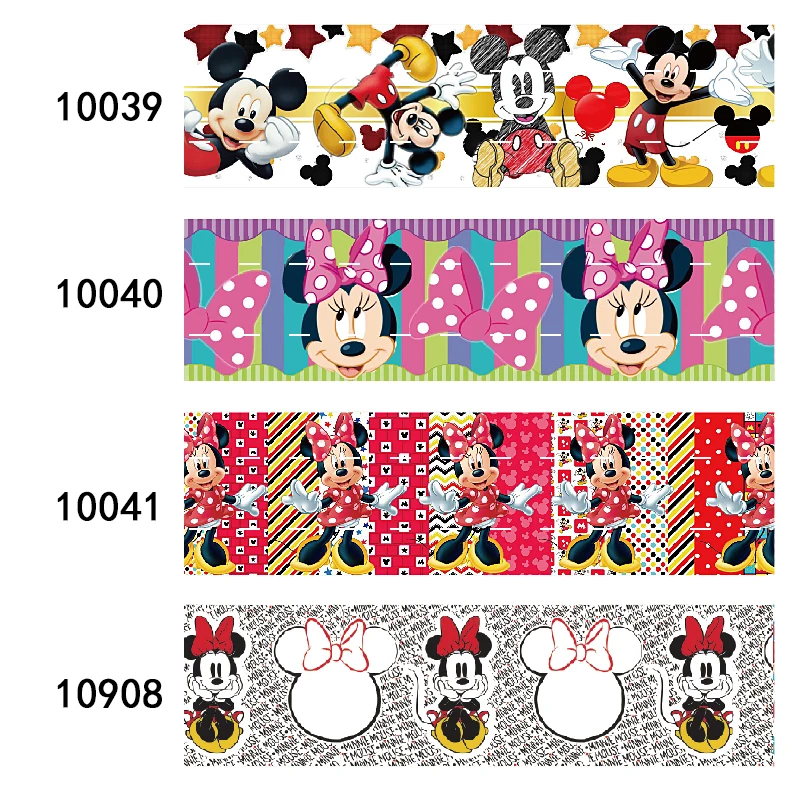 

Liston Printed Disney Mickey Mouse Grosgrain Ribbon 50yards FOE for DIY Hair Bow Craft Supplies Decoration Handmade Materials