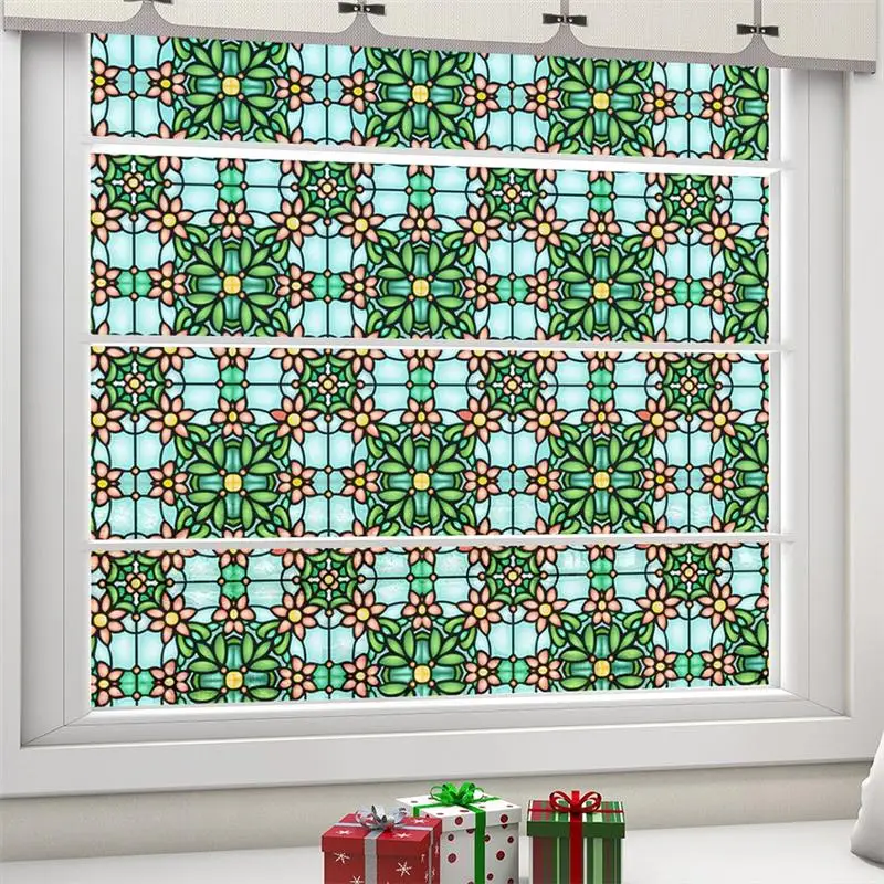 

1 Sheet Bathroom Glass Decal Adhesive-free Window Decal for Home Glass Sticker