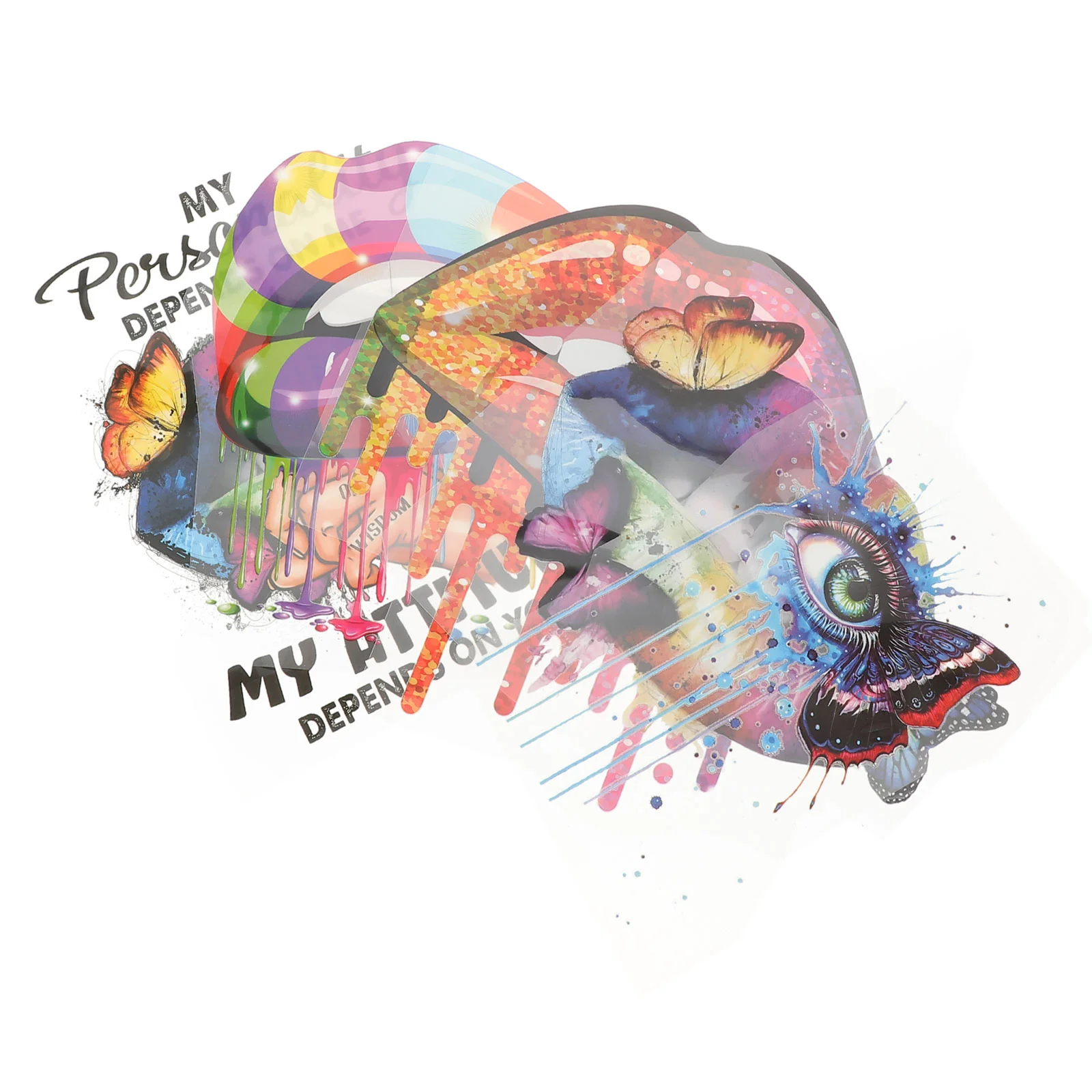 

5 Sheets Color Stickers Iron Applique DIY Patch Decorate Heat Transfer Decal Appliques