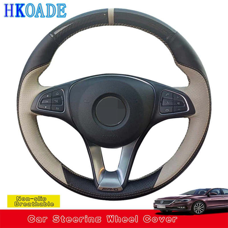 

Customize DIY Car Steering Wheel Cover For Mercedes Benz C180 C200 C260 C300 B200 E200 E300 CLS260 CLS300 GLC260 GLC300