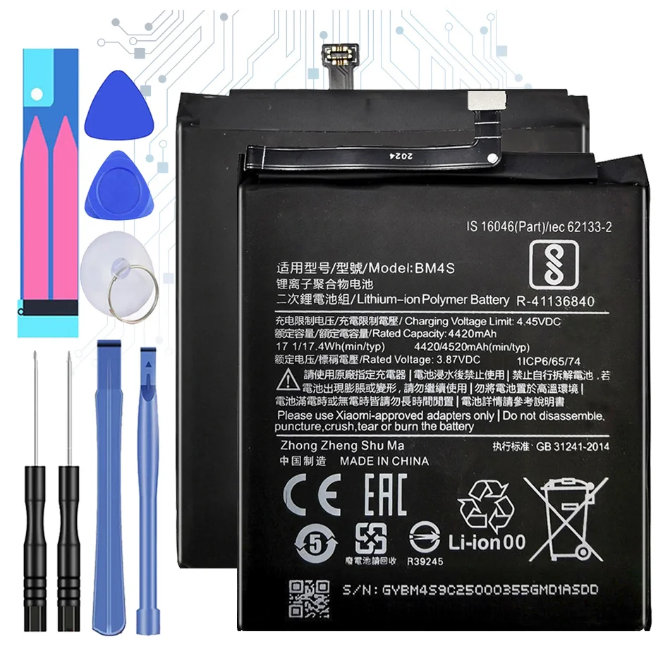 

BM4S Replacement Battery For Xiaomi Redmi 10X 10 X 5G Redmi 10X Pro 10XPro 5G 4520mAh