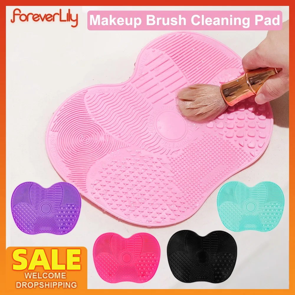 

Silicone Makeup Brush Cleaning Pad Foundation Makeup Brush Cleaner Board Cosmetic Brush Scrub Washing Mat Brush Scrubber Tool