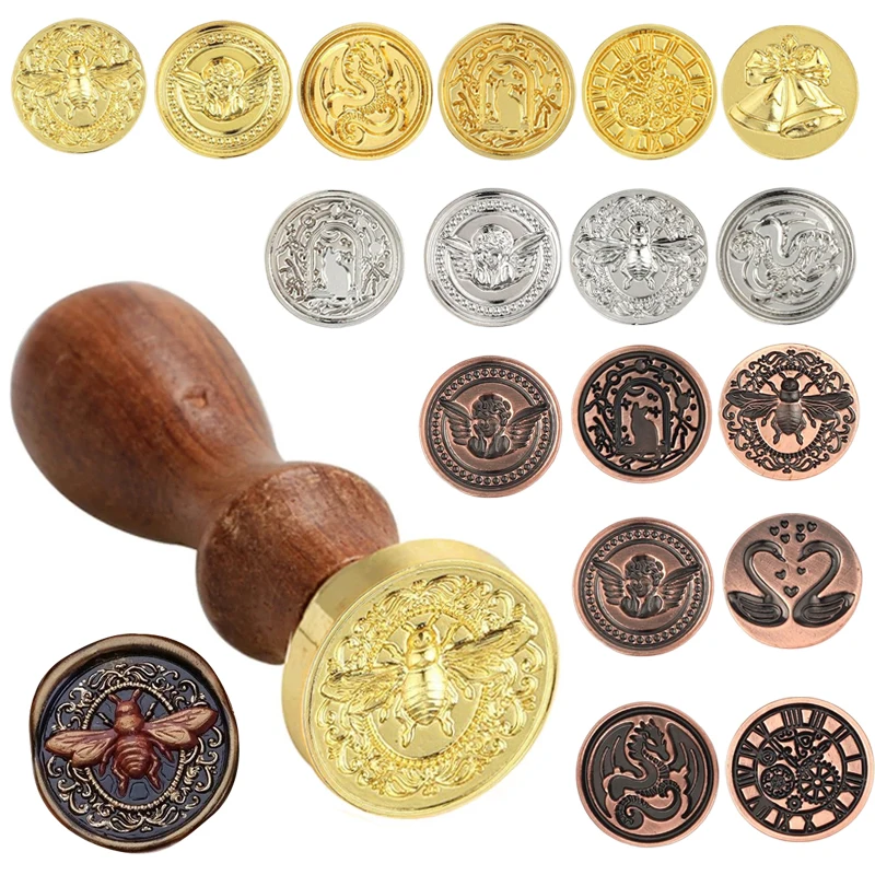 

1Pc Sealing Retro Wax Stamp Head Metal Dedicated Seal Stamp Replace Head Scrapbooking Wedding Invitations Photo Album Decorative