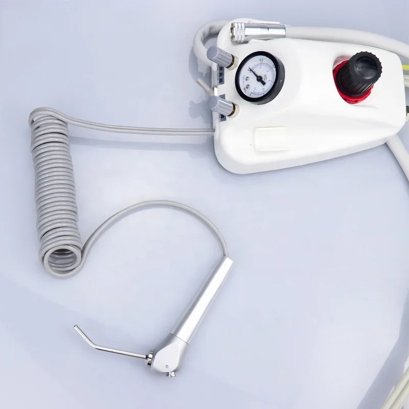 Портативная стоматологическая турбина работает с воздушным компрессором