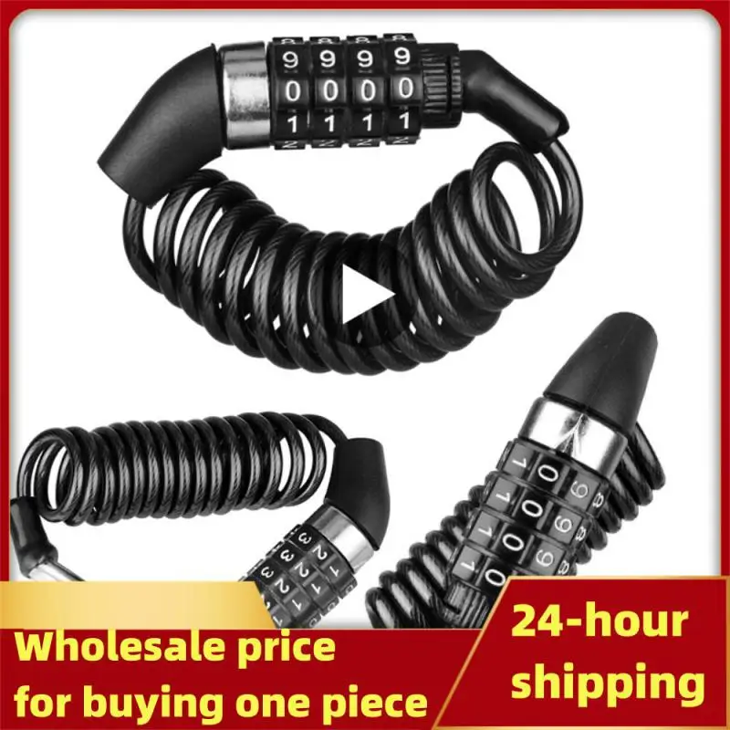 

Lock Steel Cable Chain Security Password 4 Digit Lock Anti-Theft Combination Number Code Safety Bike Accessories
