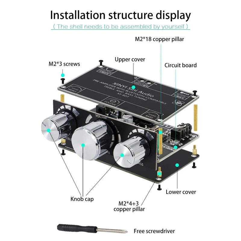 Плата декодера XY-BDT Bluetooth 5 0 двухканальная стереосистема предварительный модуль