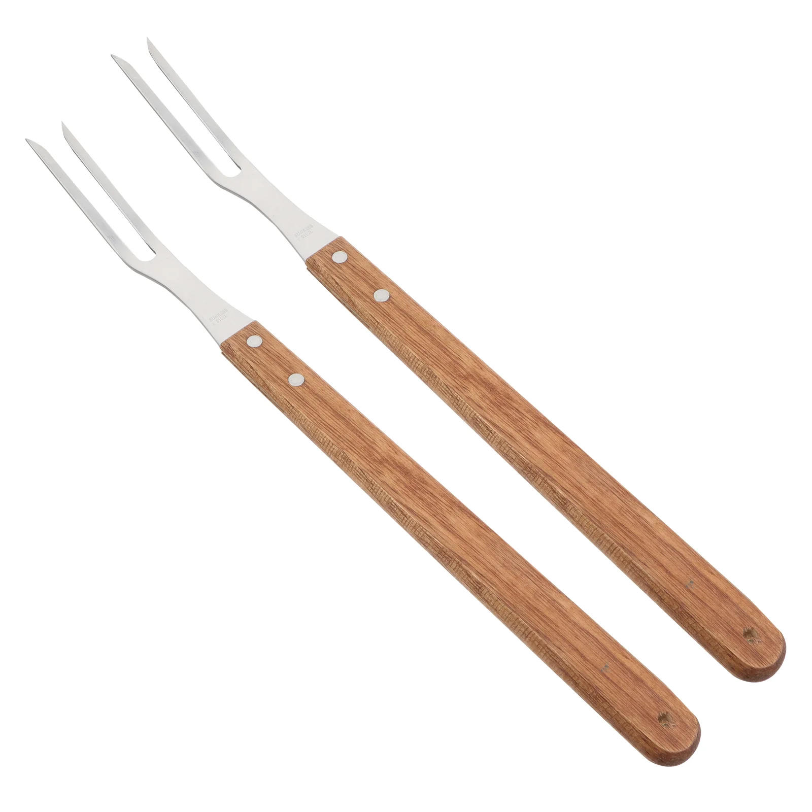 

2pcs Skewers Stainless Steel Forks Supplies Grilling Skewer for Outdoor