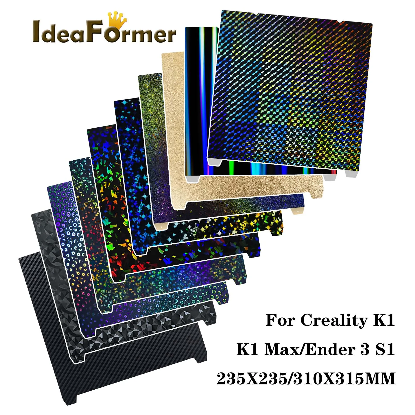 Встроенная пластина для Creality Ender-3 S1/K1 Max 235x235 мм 310x315 PEI PEO PET