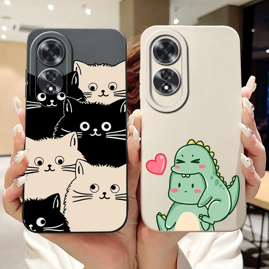 Cute Fashion Cartoon Cover For Oppo A60 4G Case CPH2631 Soft Silicone Phone Cases A 60 OppoA60 Fundas 6.67'' Bumper