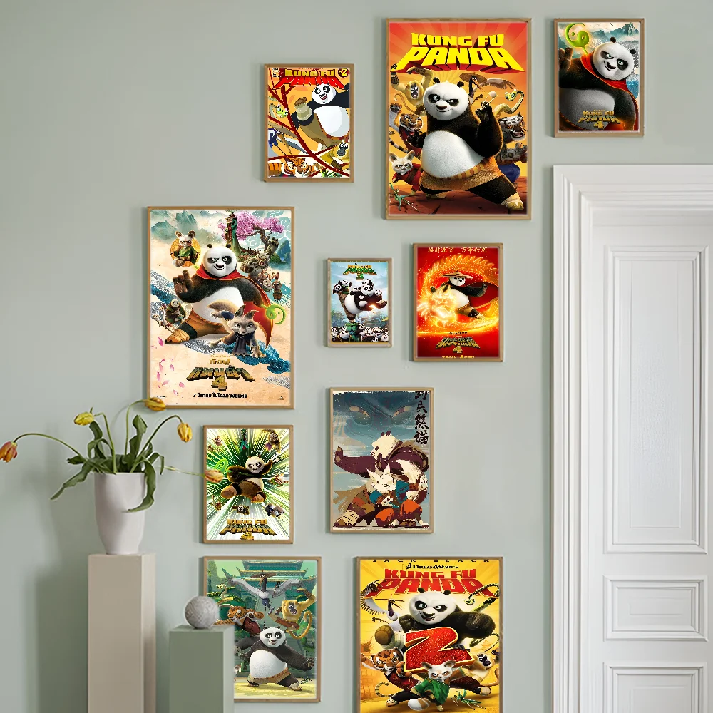 B-BEAST K-KINGDOM K-Kung F-Fu Panda аниме постеры липкие белые бумажные принты произведения