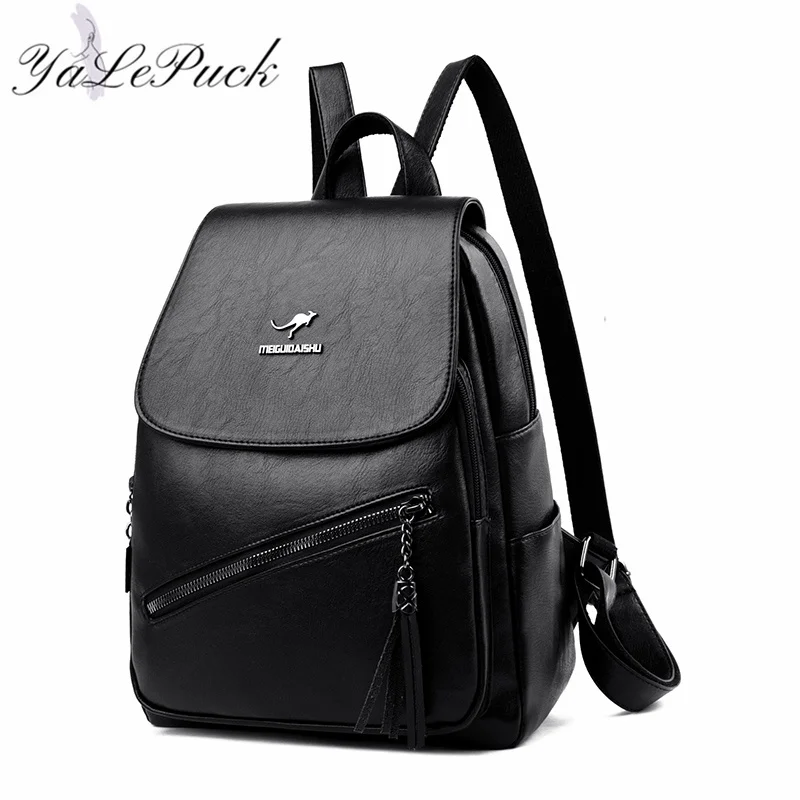 

Высококачественный кожаный рюкзак с бахромой, Женский вместительный дорожный рюкзак, школьные сумки, модный школьный рюкзак для женщин, рюкзаки