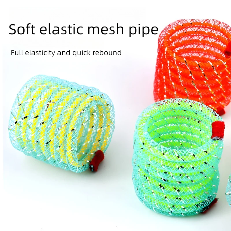 Интерактивные игрушки для кошек Ловец цветные гофрированные пружинные