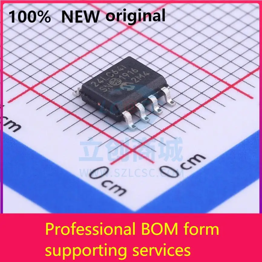 

24LC64T-I/SN 24LC64T-I/SNNew Оригинальный оригинальный чип IC 100% оригинал