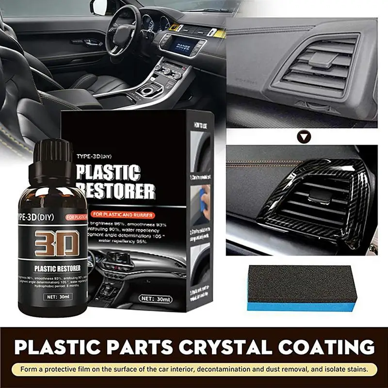 

Car Plastics Restorer For Cars Protectant Cleaning For Cars Truck Motorcycle Exterior Polishing & Scratch Remover Protects