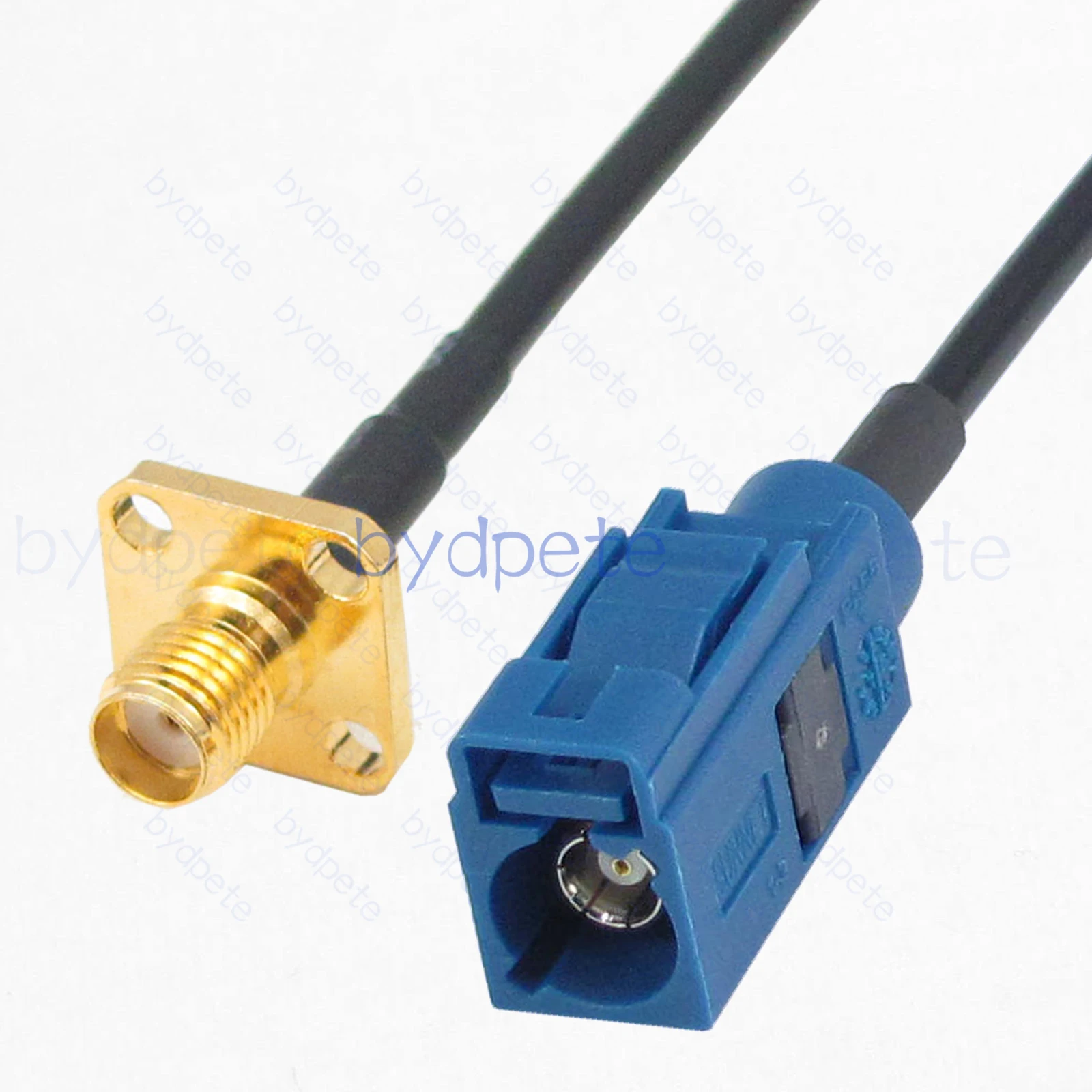 

Fakra-C женский синий 5005 к гнезду SMA 4 четыре отверстия панель RG174 кабель для автомобиля GPS провод WIFI Коаксиальная Перемычка расширение