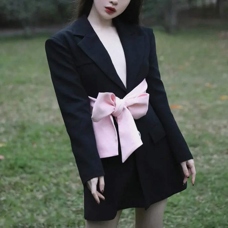 

SuperAen Lace-up Backless Sexy Suit Autumn Jacket Women's Fashion Design Blazers for Women