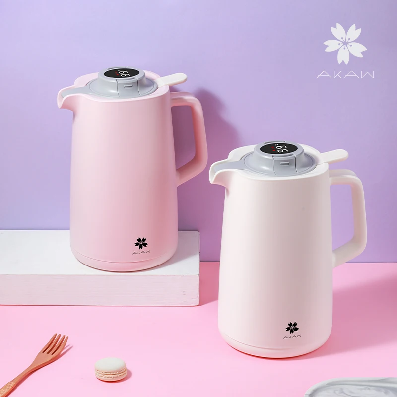 

AKAW termo Intelligent Thermal Pot Kettle Portable Glass Liner Large Capacity Hot Water Thermos Bottle Thermos
