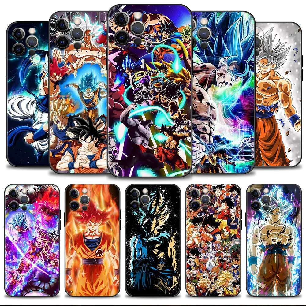 

Soft Silicone Phone Case For iPhone 14 13 12 11 Pro Max 6 6S 7 8 Plus X XS XR 12 13 Mini Shell Cute Dragon Ball Z Super DBZ Goku