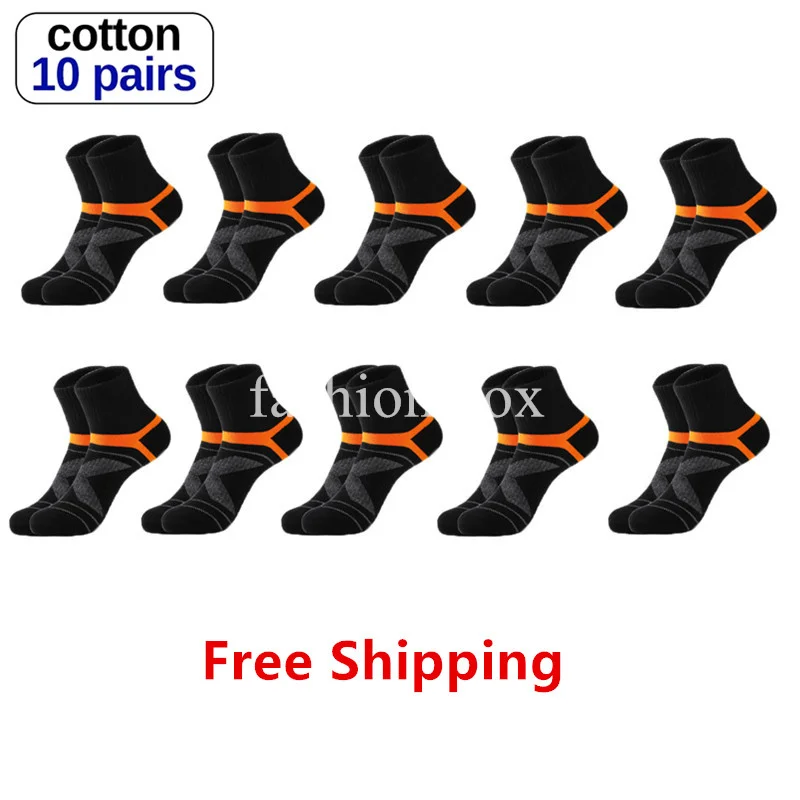 

10 Pairs High Quality Men Ankle Socks Breathable Cotton Sports Socks Mesh Casual Athletic Summer Thin Cut Short Sokken EU 39-44