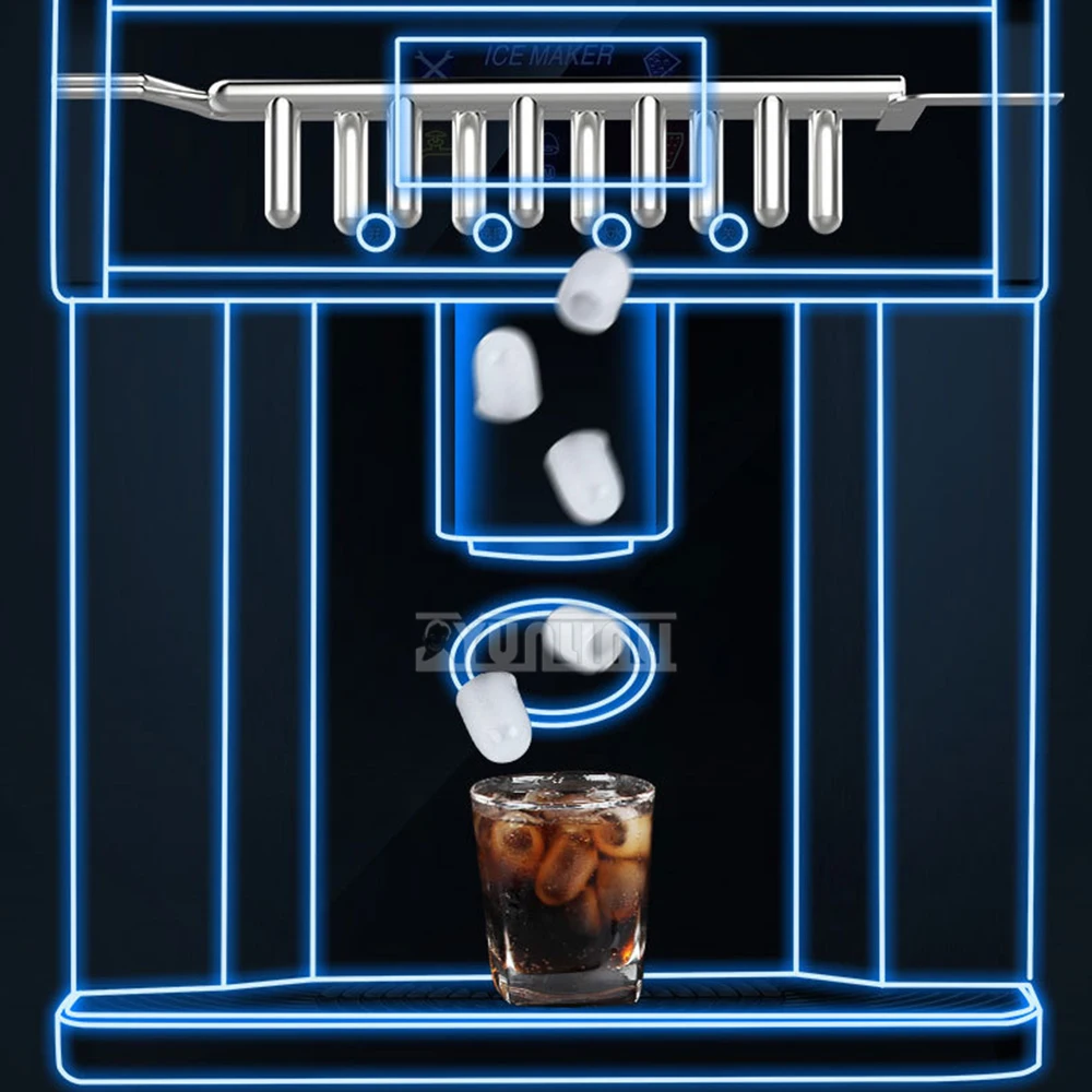 Автоматический льдогенератор диспенсер для воды бытовой портативный из